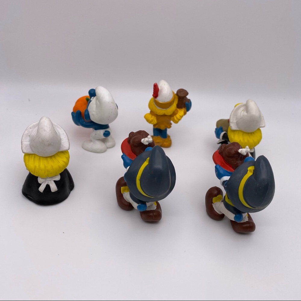 Vintage Schleich Smurfs Vintage Thanksgiving And Halloween Smurfs - Picture 3 of 8